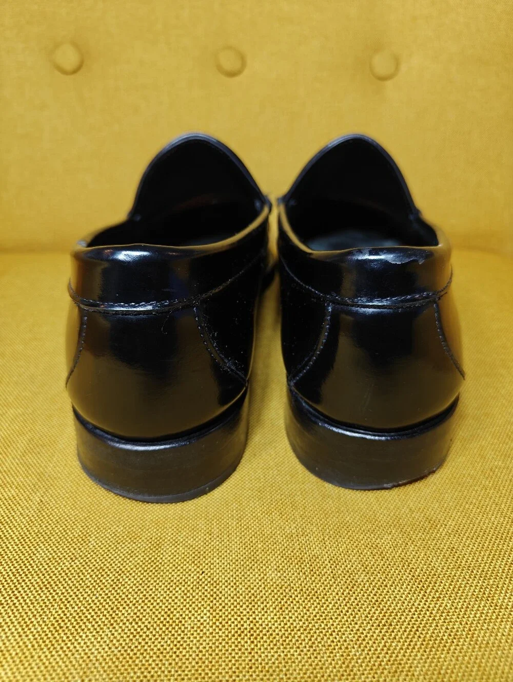 Allen Edmonds Preston Loafers Black Patent Leather Slip On Dress Shoe Men's 10.5